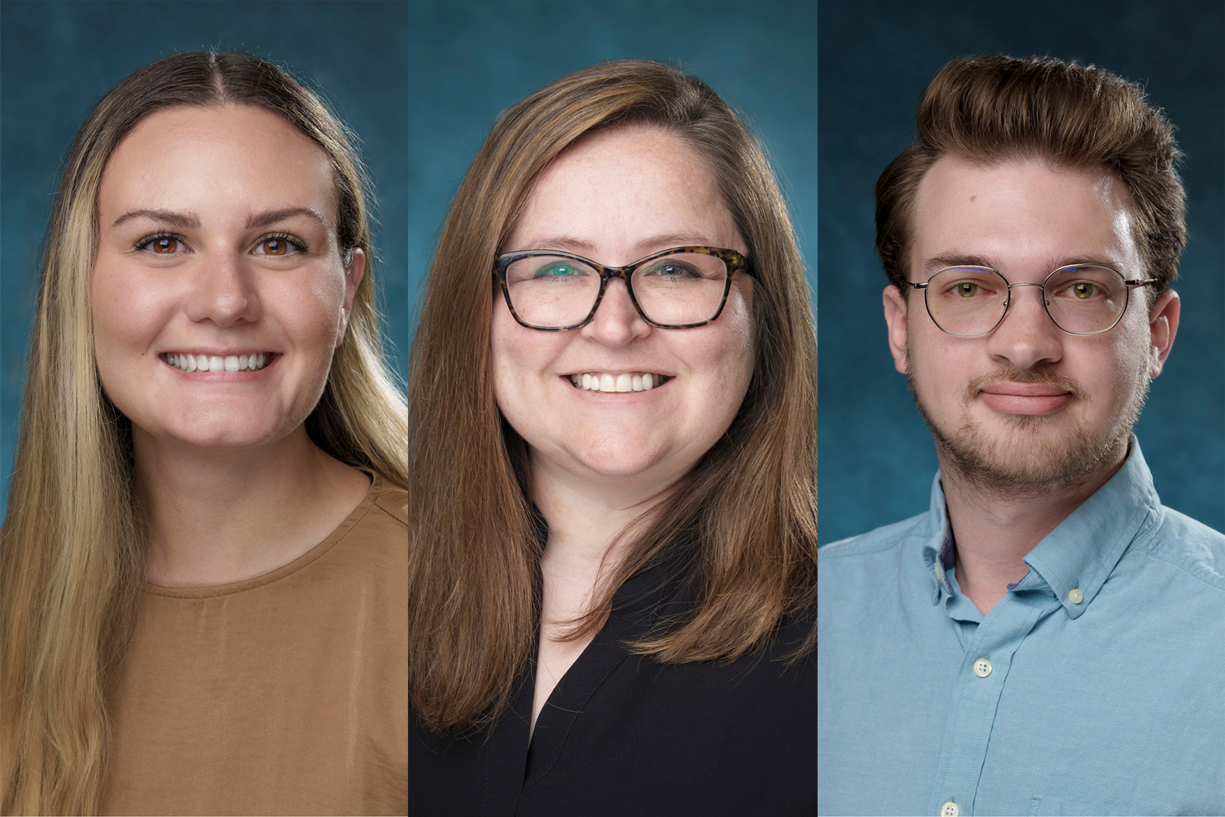 UNCW Alumni Receive Pharmaceutical Chemistry Fellowships, from left to right: Caitlyn Agee, Sarah Barr, Jared Wood